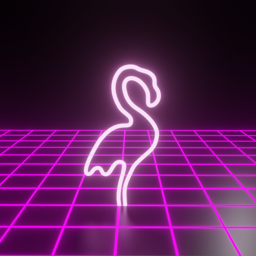 Retrowave Neon Flamingo 1 preview image